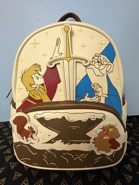 Loungefly Disney The Sword in the Stone Arthur & Merlin Mini Backpack